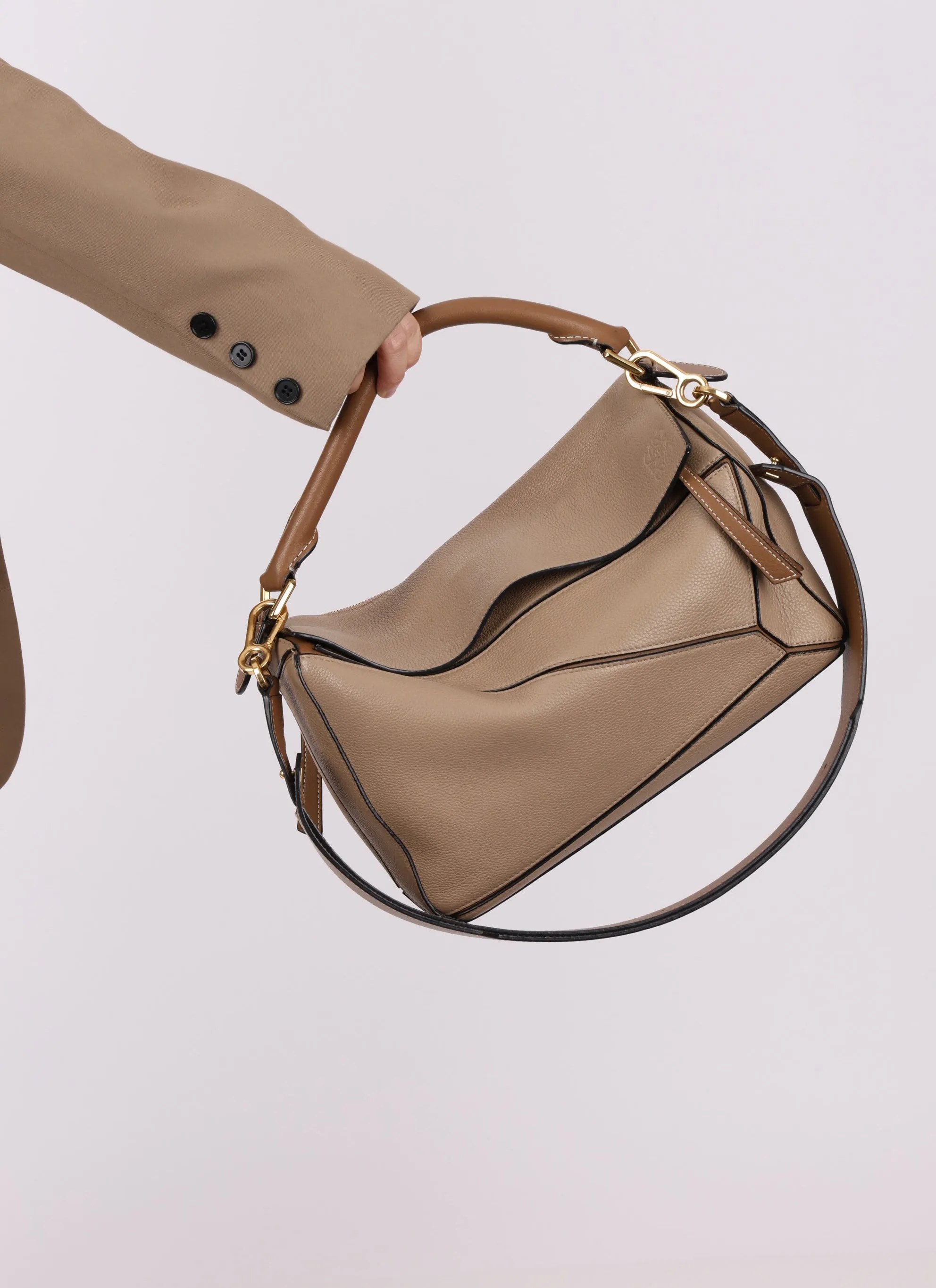 Loewe Leather Bicolor Medium Puzzle Bag