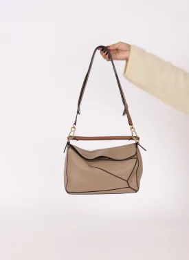 Loewe Leather Bicolor Medium Puzzle Bag