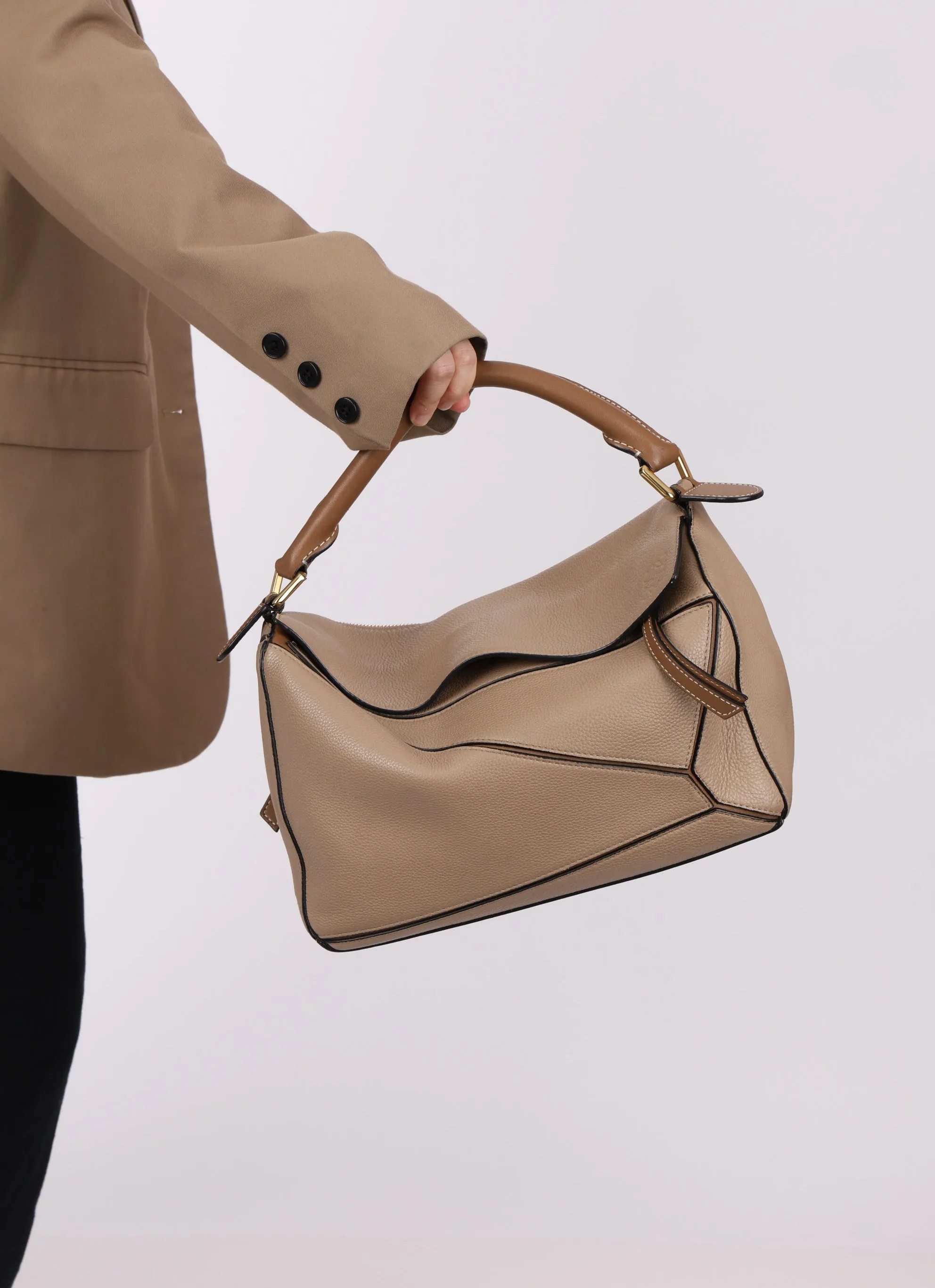 Loewe Leather Bicolor Medium Puzzle Bag