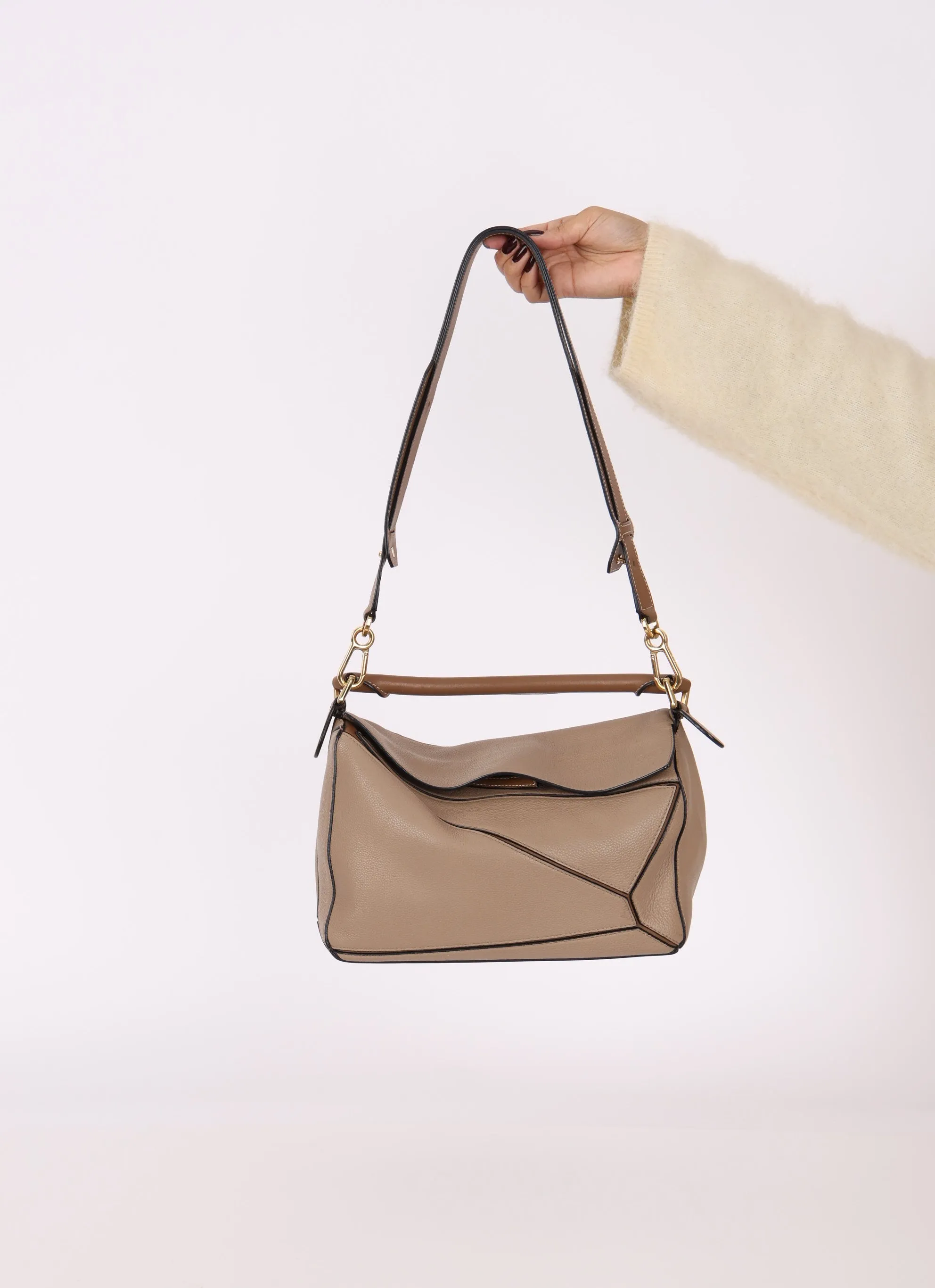 Loewe Leather Bicolor Medium Puzzle Bag