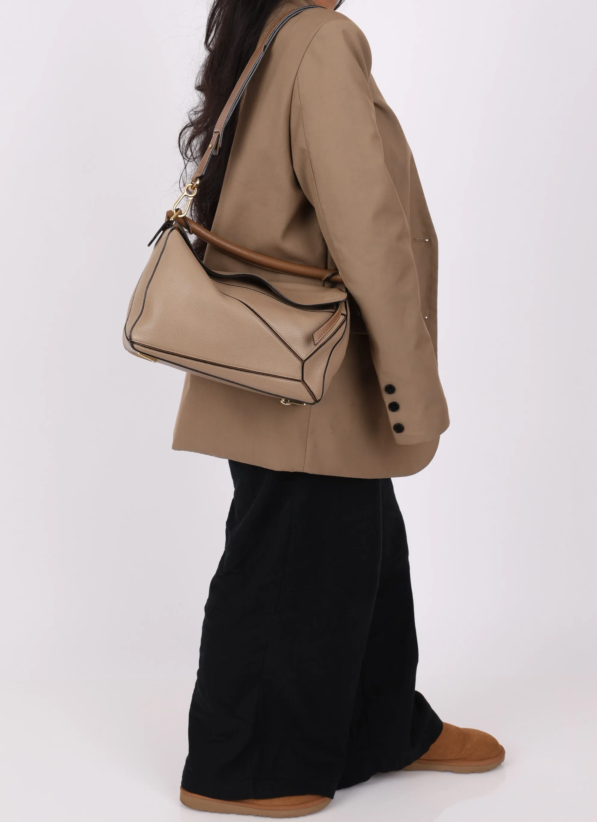 Loewe Leather Bicolor Medium Puzzle Bag