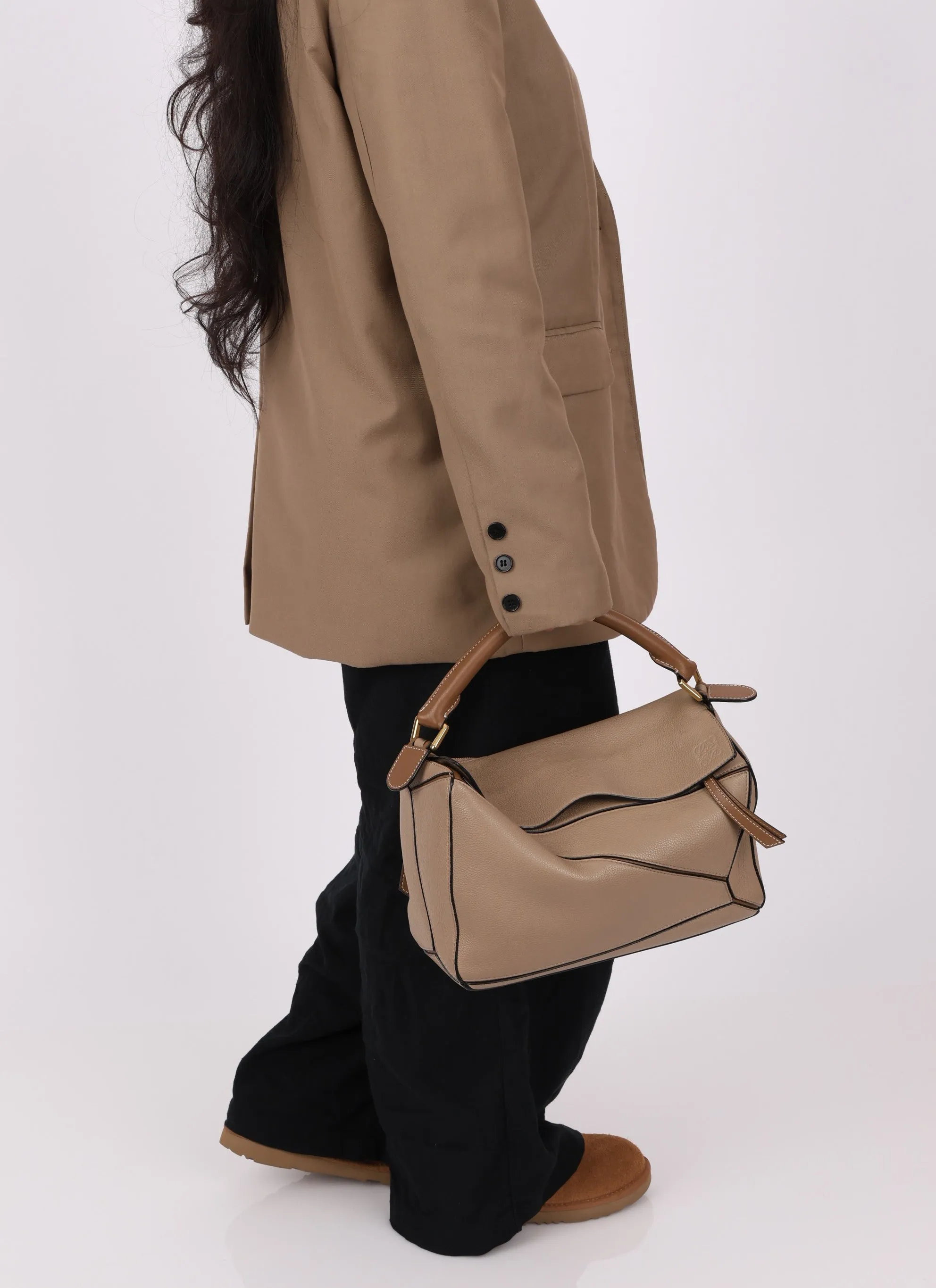 Loewe Leather Bicolor Medium Puzzle Bag