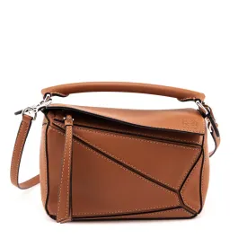 Loewe Tan Calfskin Mini Puzzle Bag