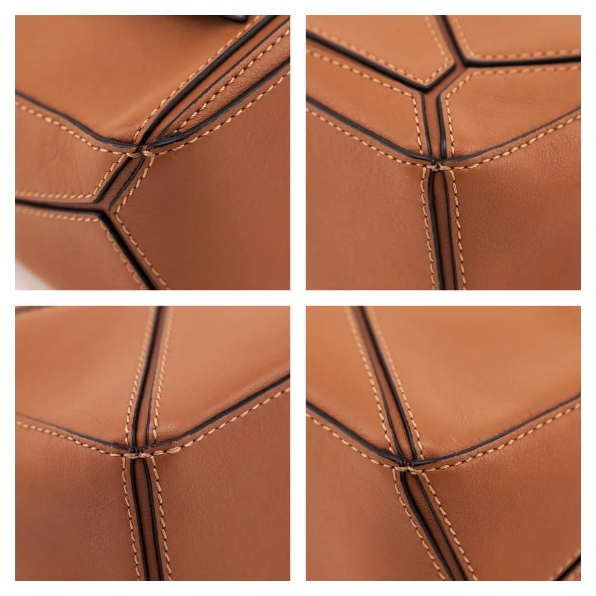 Loewe Tan Calfskin Mini Puzzle Bag