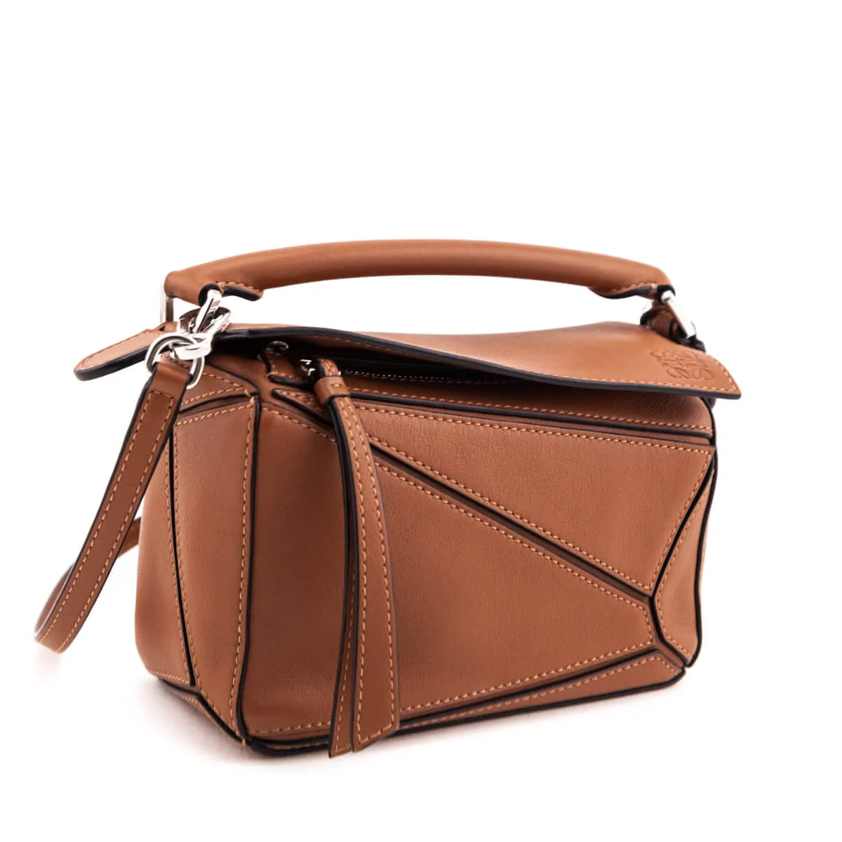 Loewe Tan Calfskin Mini Puzzle Bag