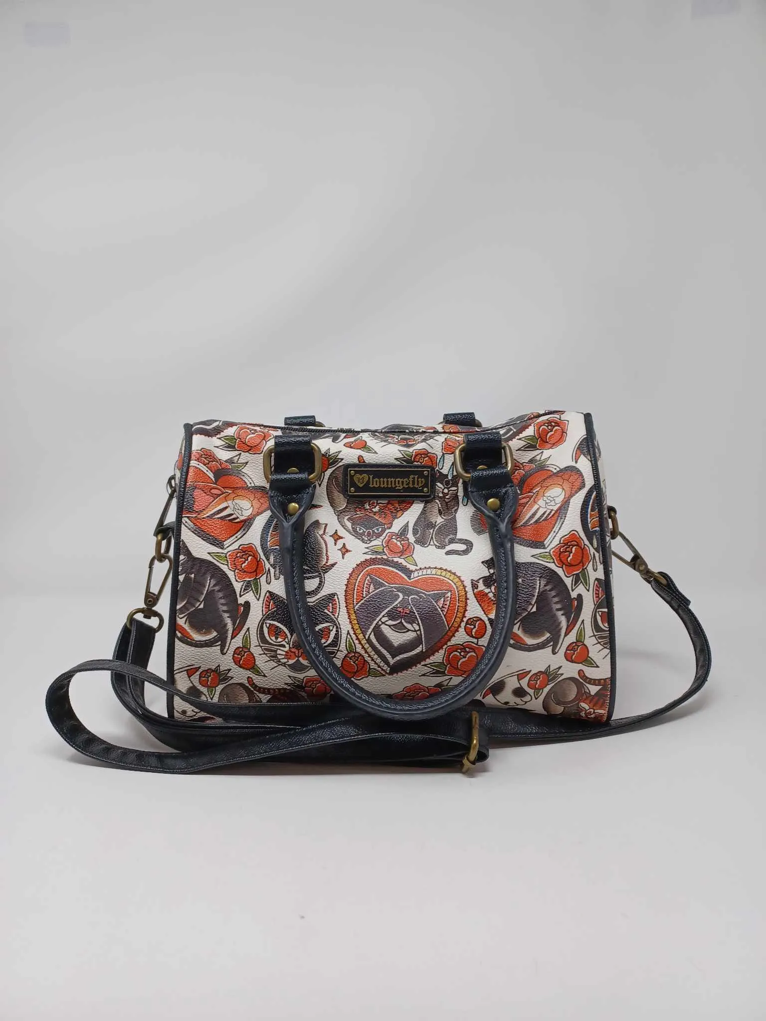 Loungefly Crossbody and Wallet Set Cat Tattoo Flash AOP GUC