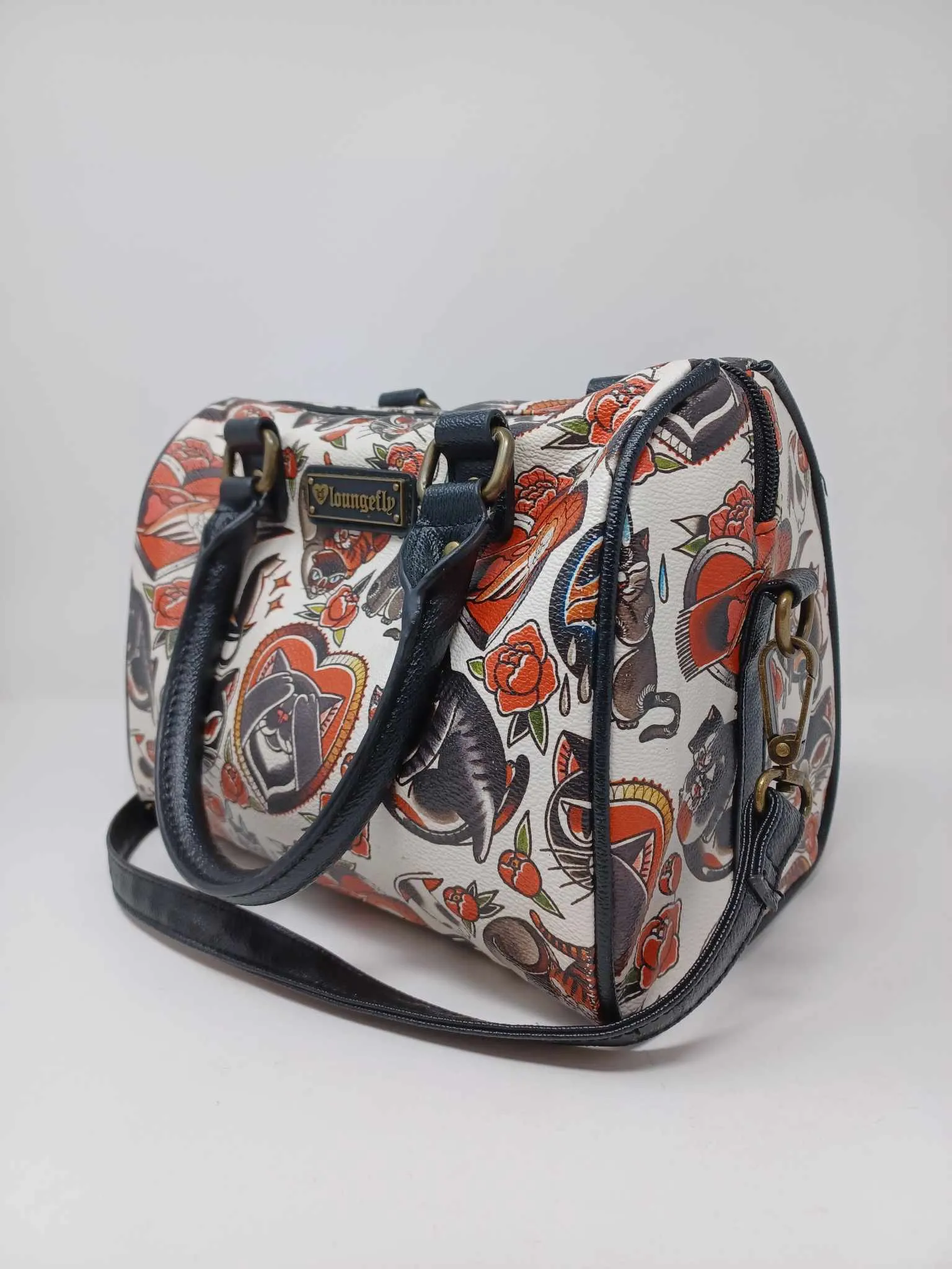 Loungefly Crossbody and Wallet Set Cat Tattoo Flash AOP GUC