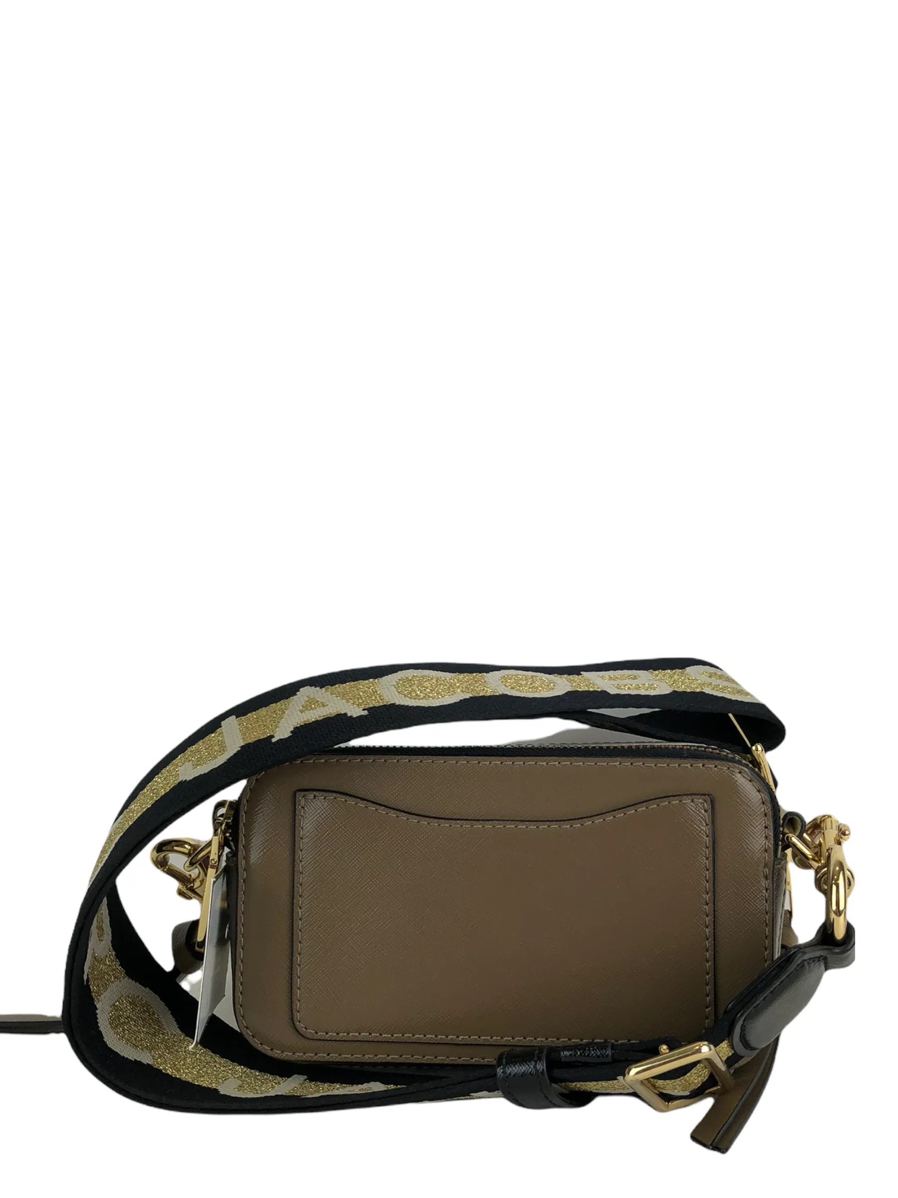 Marc Jacobs Taupe & White Leather ‘Snapshot’ Crossbody