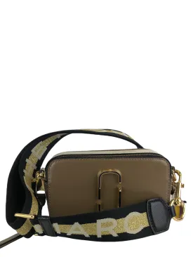 Marc Jacobs Taupe & White Leather ‘Snapshot’ Crossbody