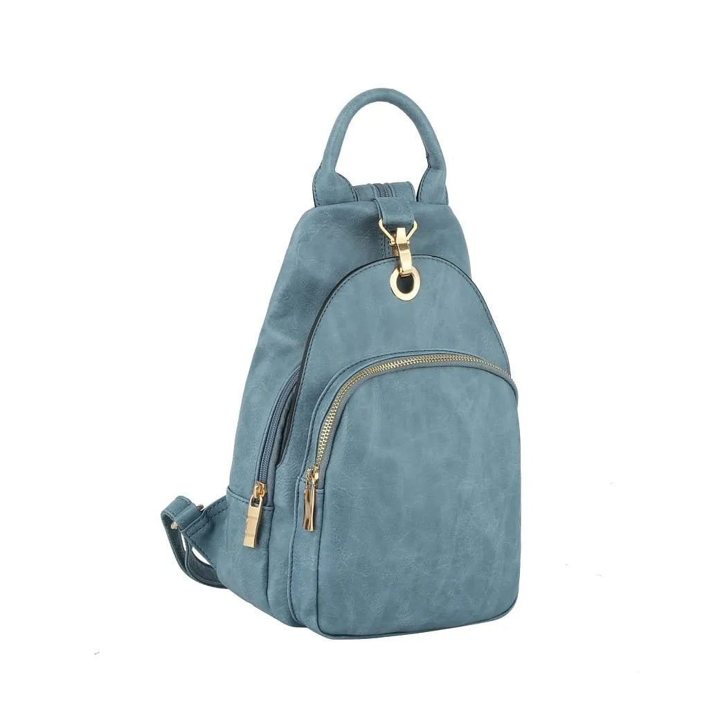 MCM0087 Multi Pocket One/Double Strap Backpack