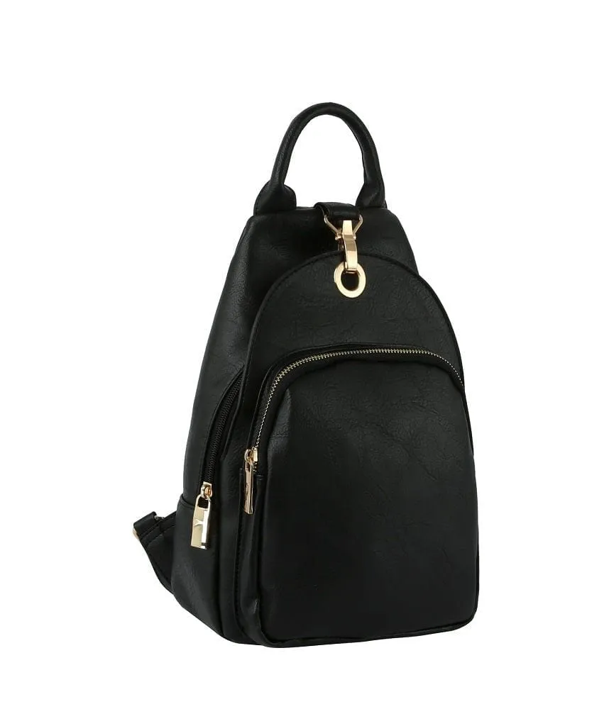 MCM0087 Multi Pocket One/Double Strap Backpack
