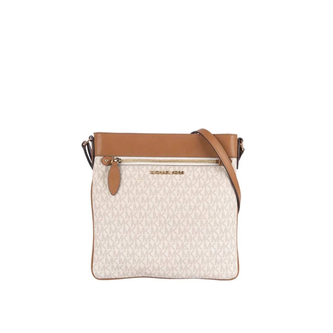 Michael Kors Vanilla & Acorn Jet Set Crossbody Bag