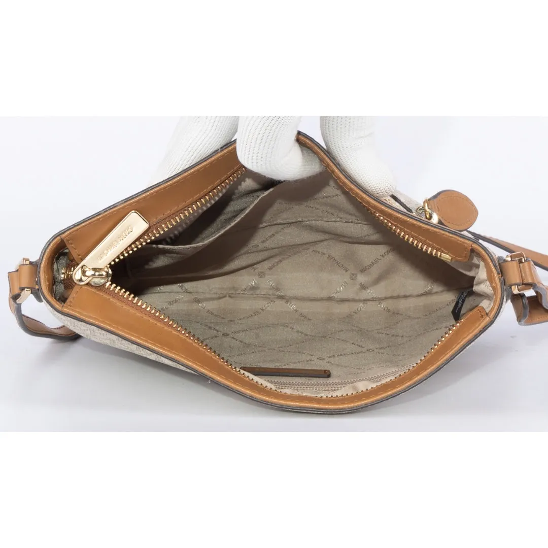 Michael Kors Vanilla & Acorn Jet Set Crossbody Bag