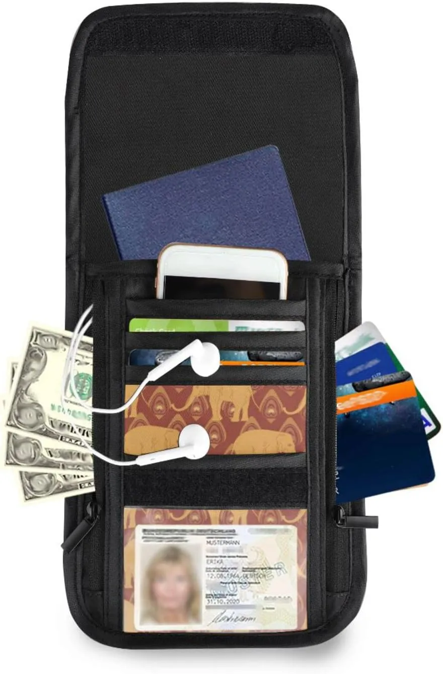Neck Wallet with RFID Blocking, Crossbody Purse Phone Bag Pouch with Card Slots