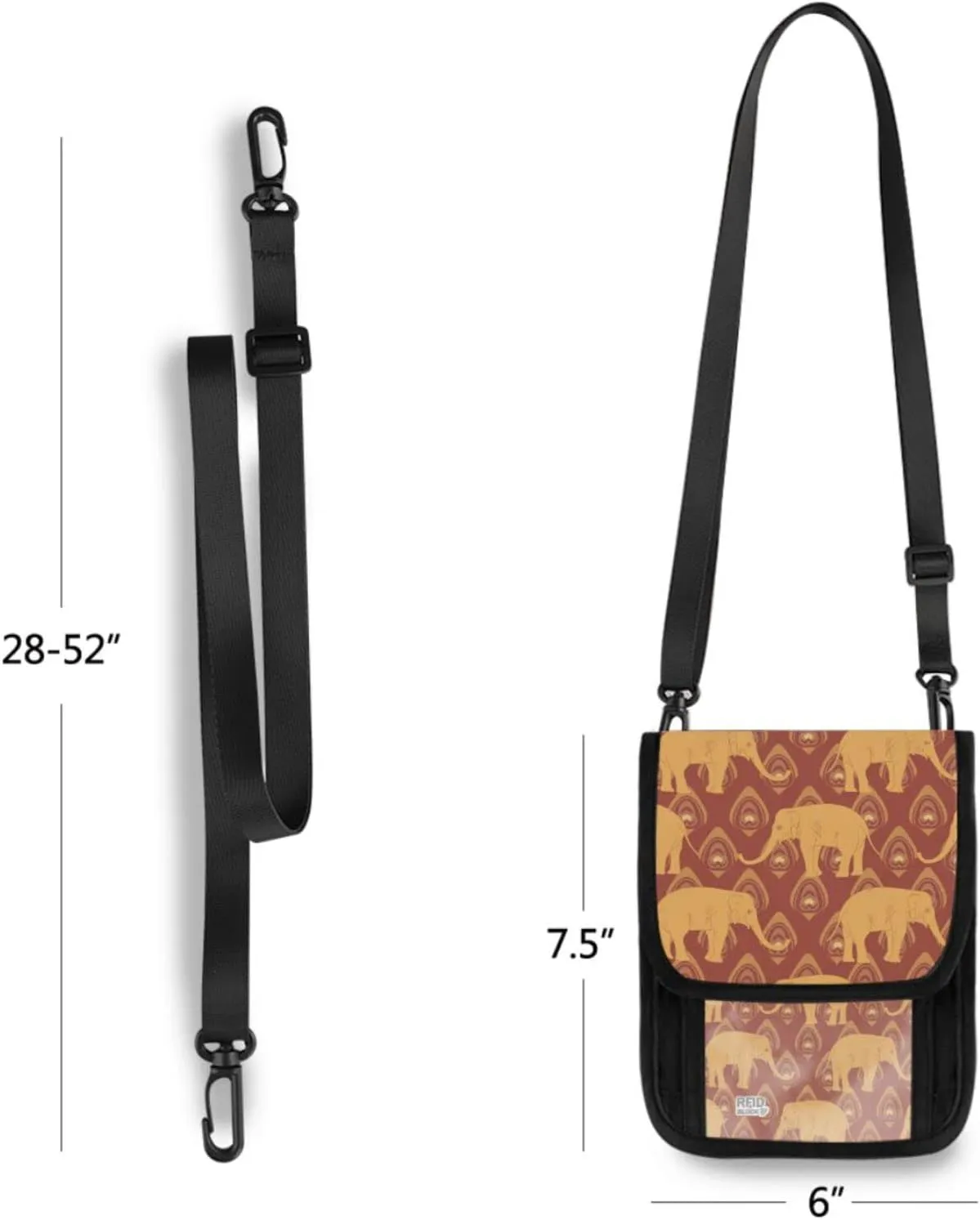 Neck Wallet with RFID Blocking, Crossbody Purse Phone Bag Pouch with Card Slots