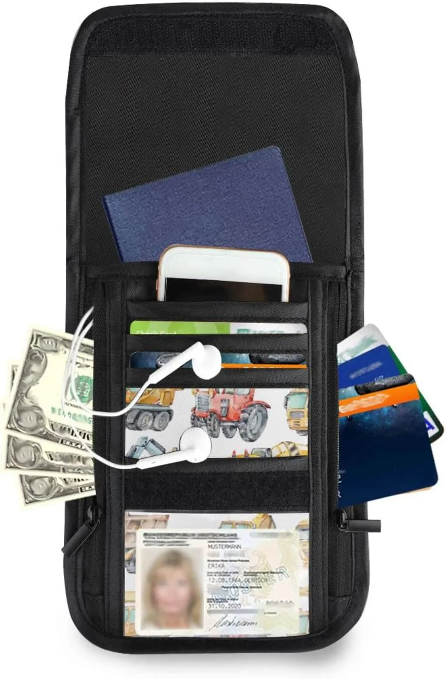 Neck Wallet with RFID Blocking, Crossbody Purse Phone Bag Pouch with Card Slots