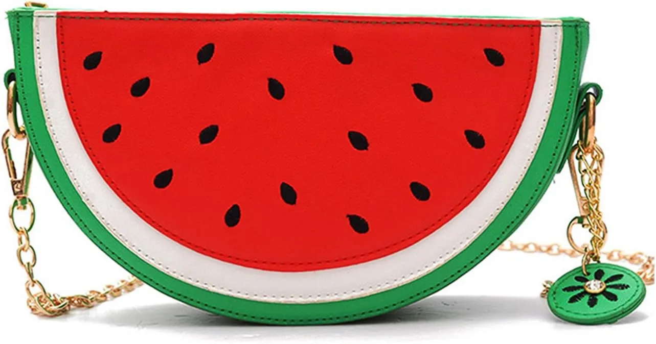 New Cute Watermelon Lemon Shaped Crossbody Clutch Purse Bag Fruit Style Purse Mini Shoulder Bag