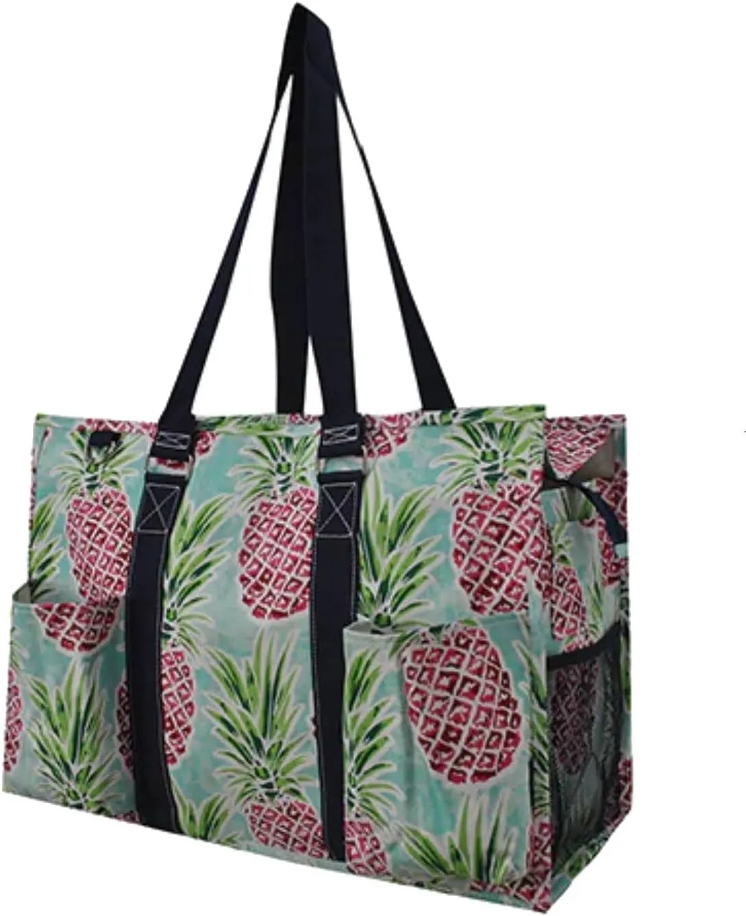 NGIL All Purpose Organizer 18" Large Utility Tote Bag 2019 Spring Collection (Sweet Pineapples)