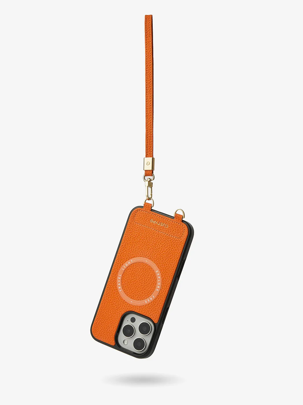Original Design Set- Detachable Wireless Charging Crossbody Square Stand Wallet Phone Case Round Pouch Set