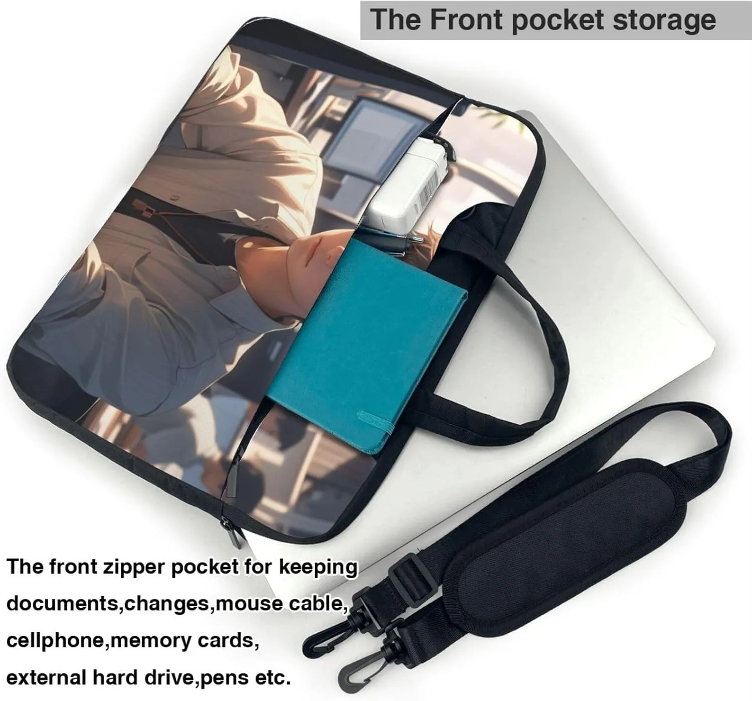 Programmer Programming Code Print Laptop Bag Pouch Briefcase Fits 13/14/15.6 inch Notebook Computer Bags for Women Men