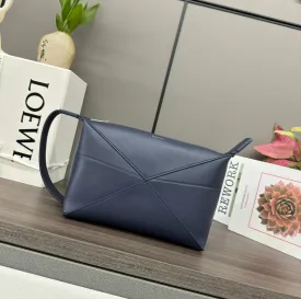 PUZZLE FOLD WASH 22 BAG IN PRUSSIAN BLUE SHINY CALFSKIN