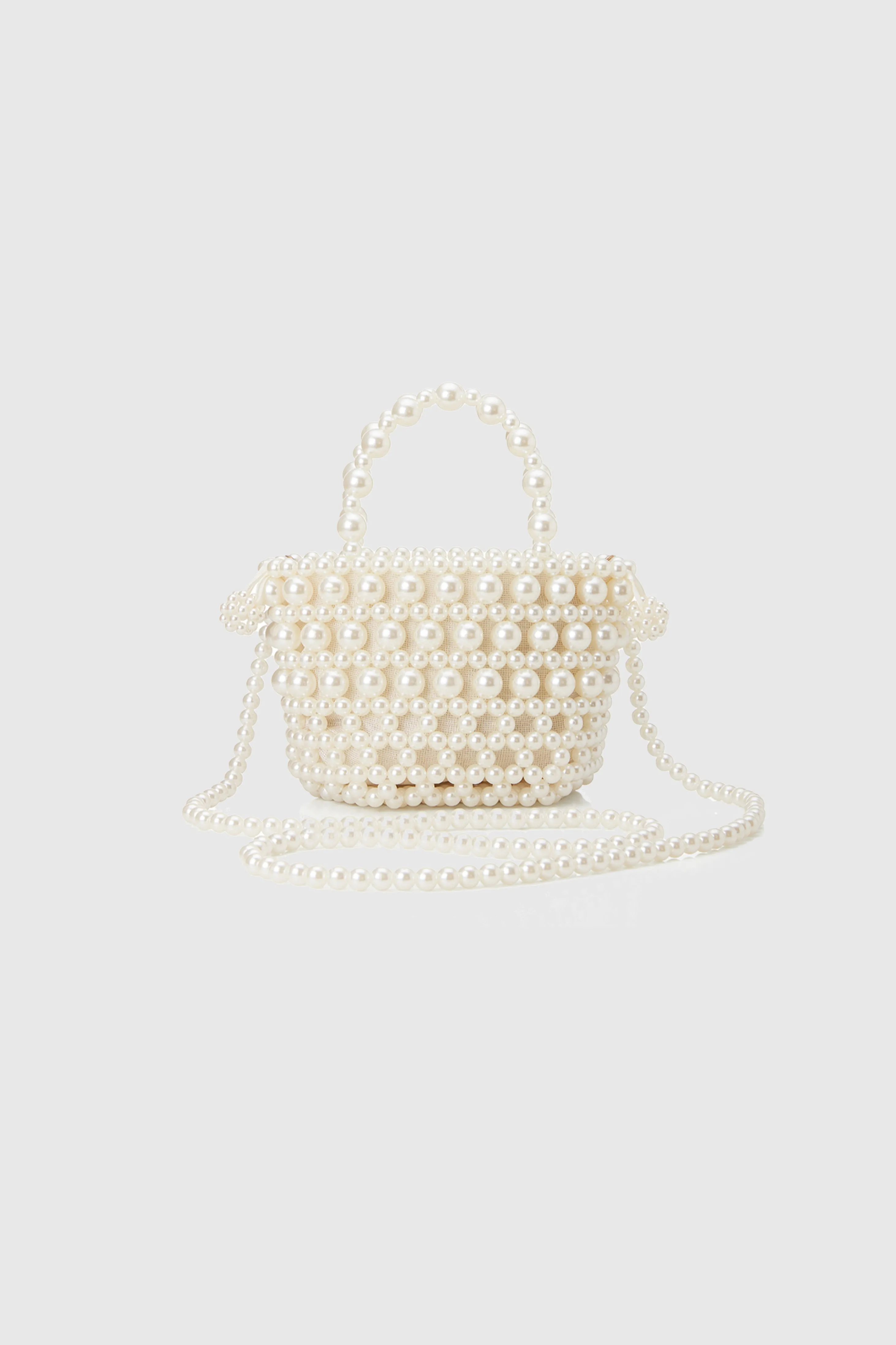 Reticulated Glossy Pearl Evening Handbag