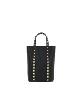 Rockstud Mini Grainy Leather Tote Bag