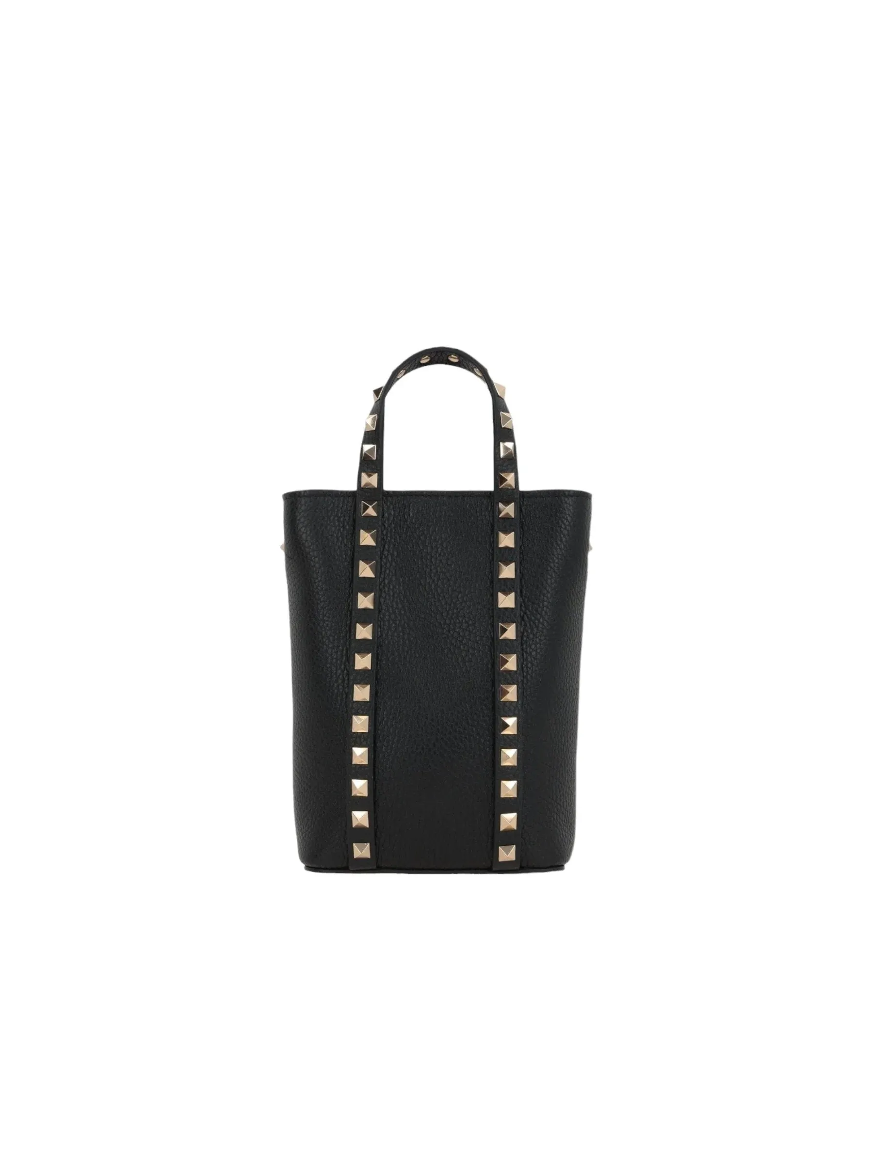 Rockstud Mini Grainy Leather Tote Bag
