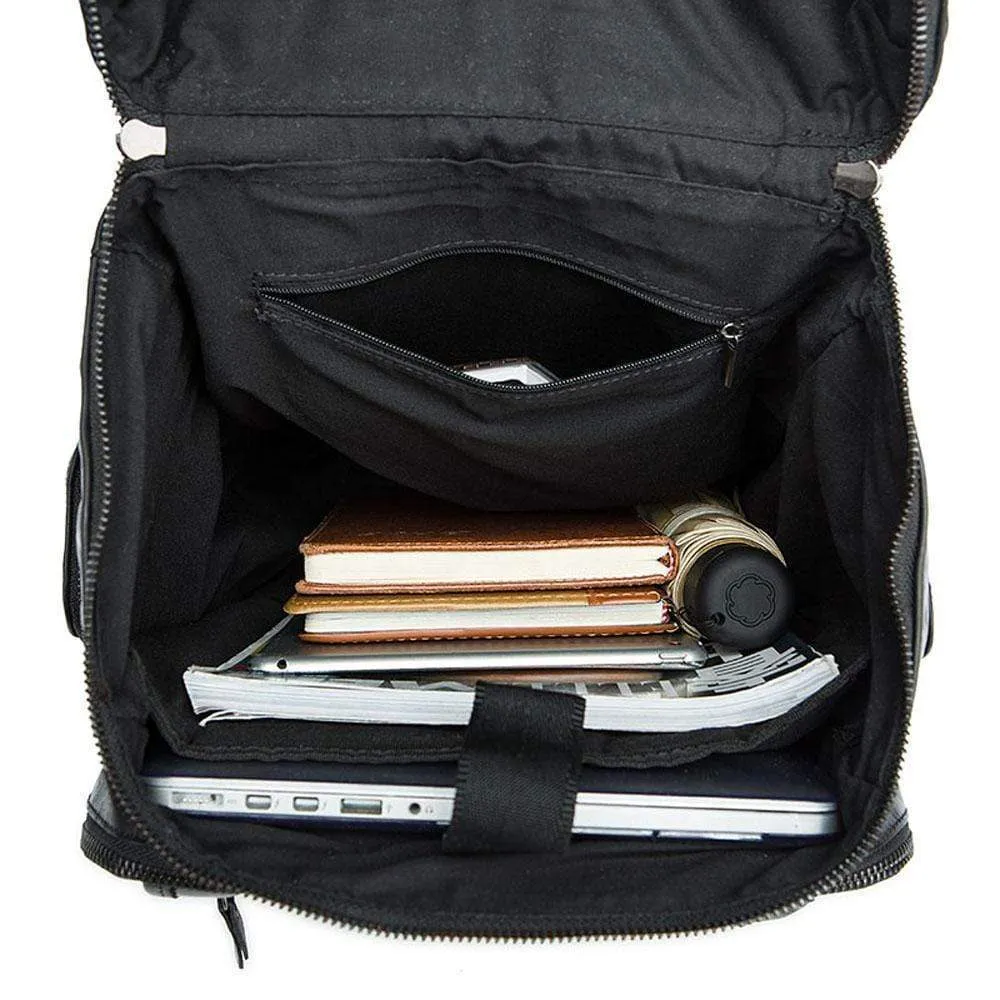 Rossie Viren  Vintage Leather Large Volume  Backpack,Rucksack,Knapsack For Men