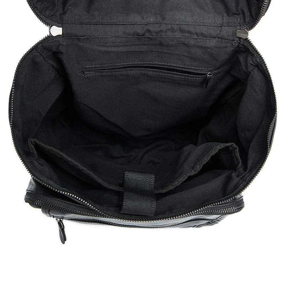 Rossie Viren  Vintage Leather Large Volume  Backpack,Rucksack,Knapsack For Men