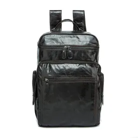 Rossie Viren  Vintage Leather Large Volume  Backpack,Rucksack,Knapsack For Men