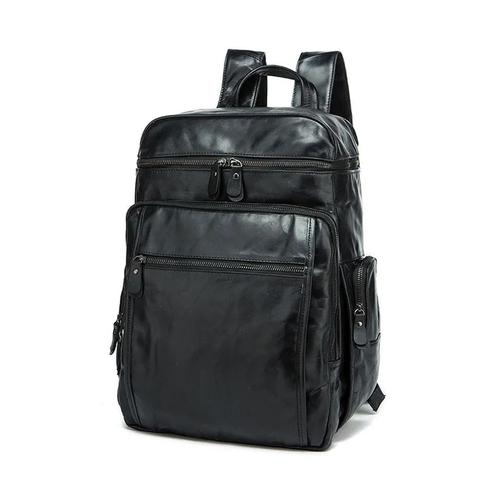 Rossie Viren  Vintage Leather Large Volume  Backpack,Rucksack,Knapsack For Men