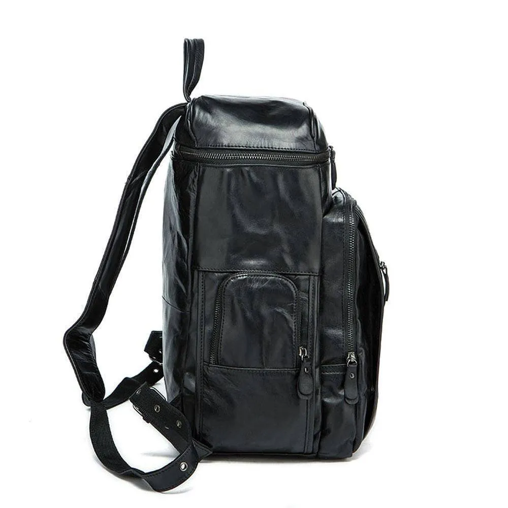 Rossie Viren  Vintage Leather Large Volume  Backpack,Rucksack,Knapsack For Men