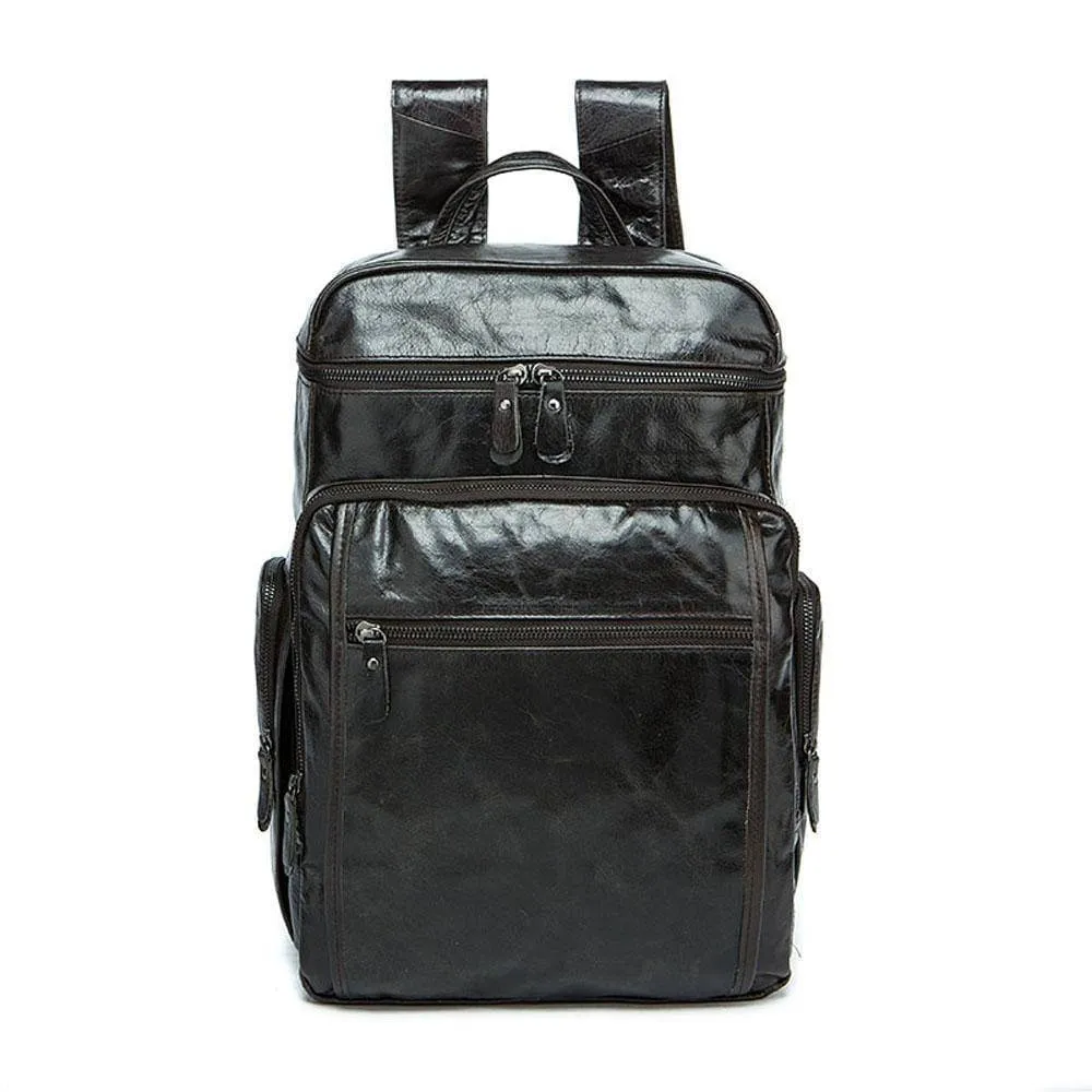 Rossie Viren  Vintage Leather Large Volume  Backpack,Rucksack,Knapsack For Men