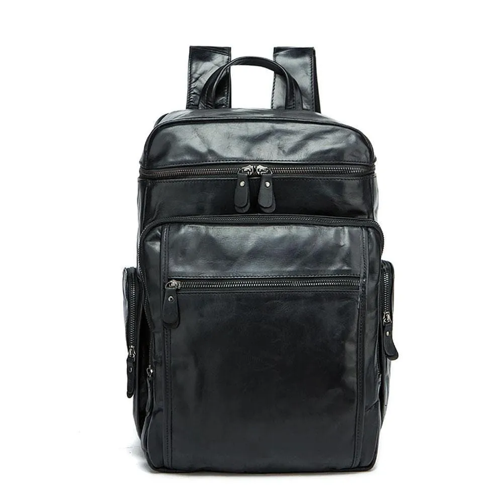 Rossie Viren  Vintage Leather Large Volume  Backpack,Rucksack,Knapsack For Men