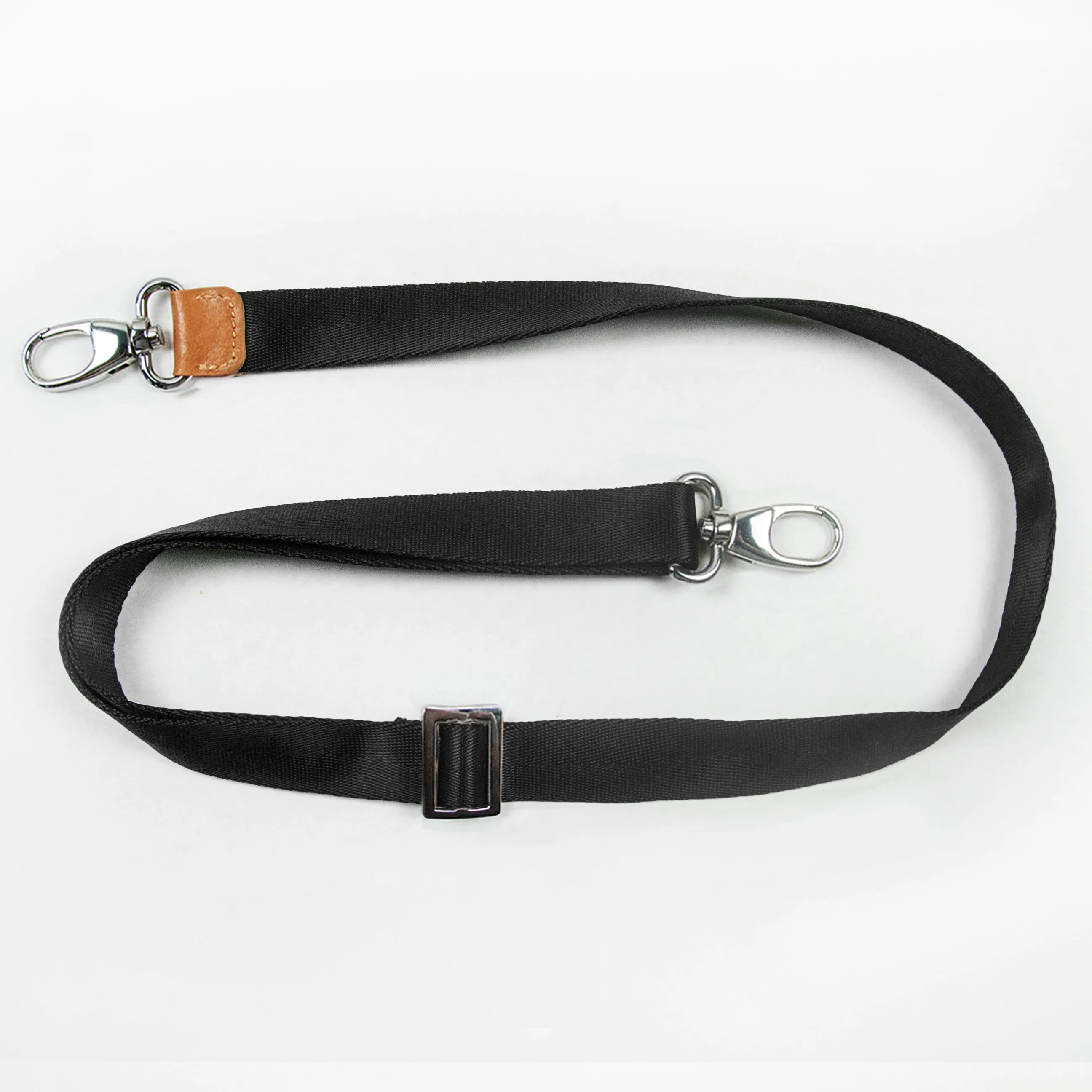 Shoulder Strap 1 Inch in Black/Silver