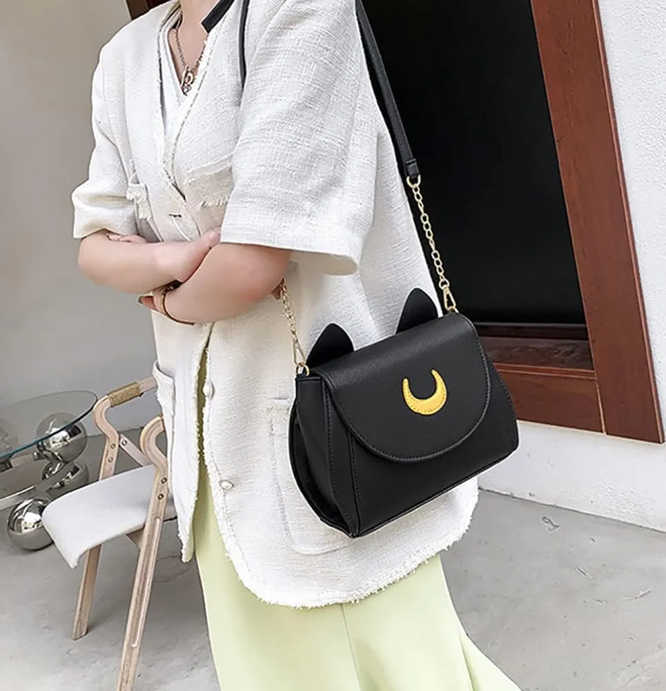 Sister Amy Cat Cross Body Handbag, Top Handle, Large Capacity Shoulder Bag for Women