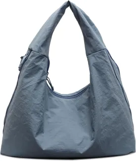 Slouchy Tote Bag Multipockets Nylon Purse Large Hobo Bags for Women Solid Color Crescent Handbag