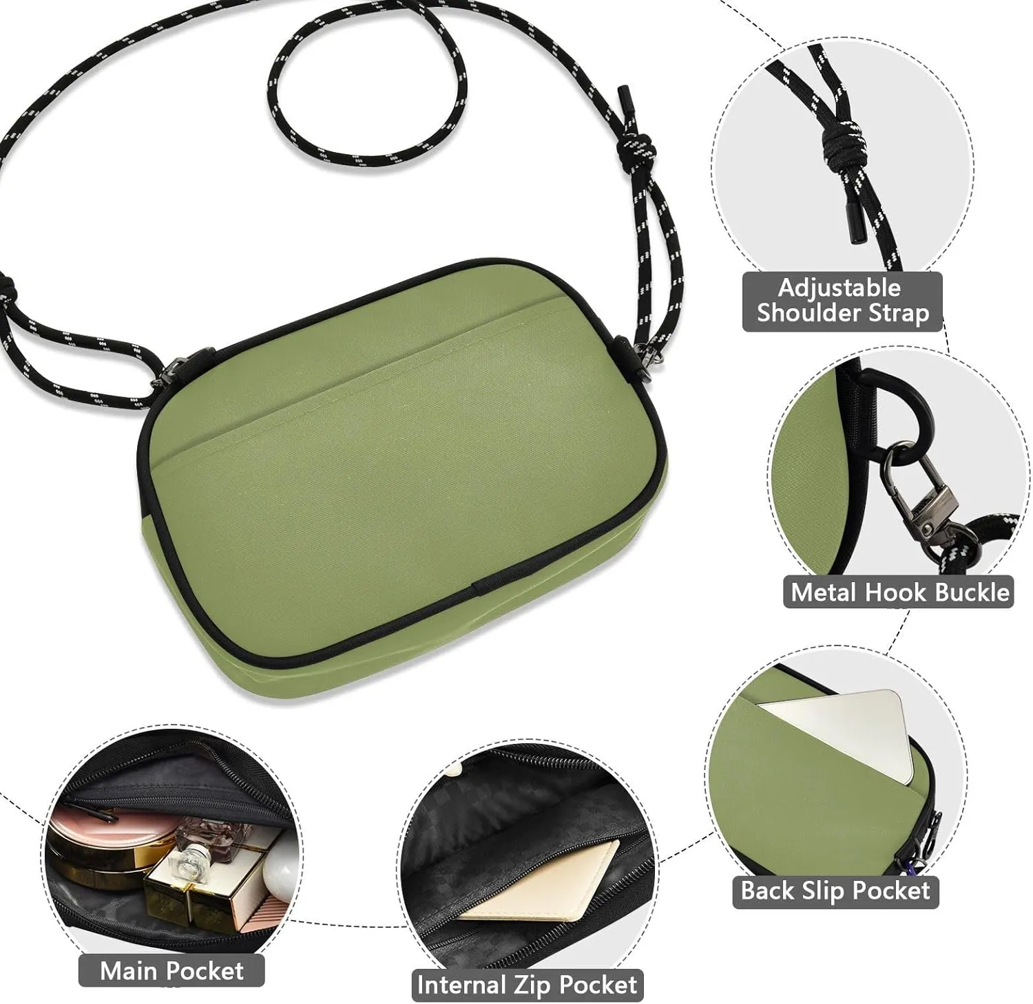 Small Crossbody Bag for Women Oxblood Small Phone Purses Shoulder Sling Bag Handbags with Strap for Work Festivals Men