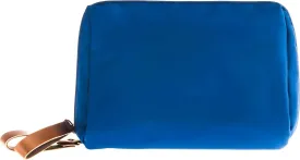 Small Makeup Bag for Purse Portable Waterproof Cosmetic Bag Travel Makeup Pouch for Women (Blue, Square)