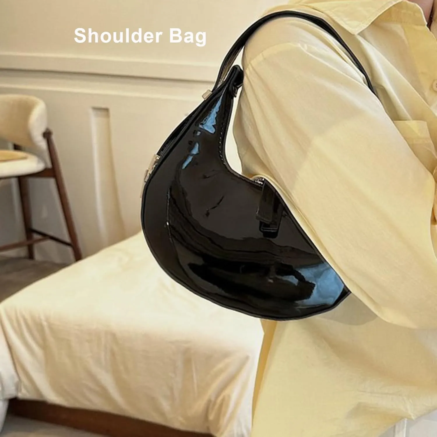 Small Purse for women,Trendy Cute Shoulder Bags Small Clutch Hobo Tote Handbag With Double Zipper Closure