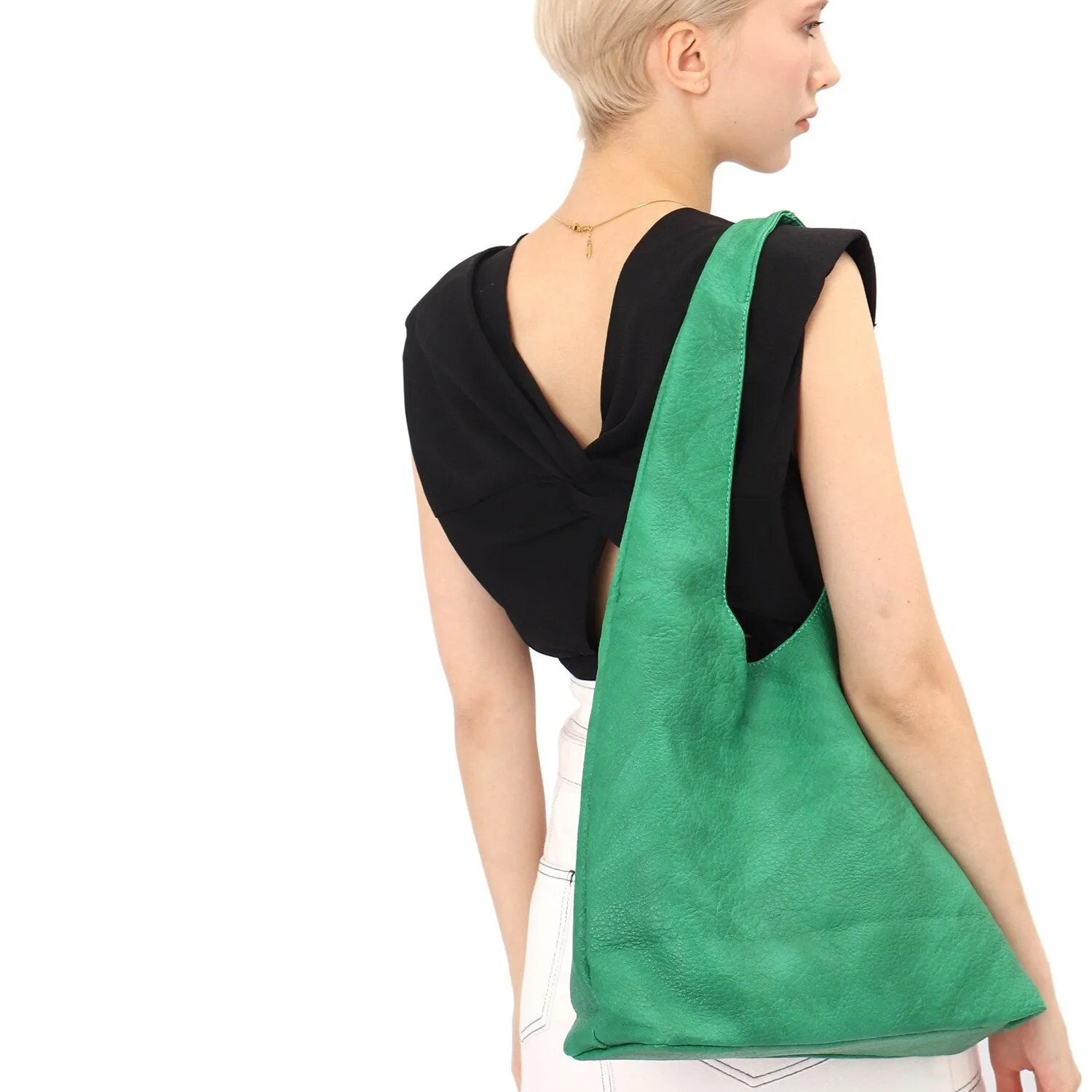 Soft Vegan Leather Shoulder Bag