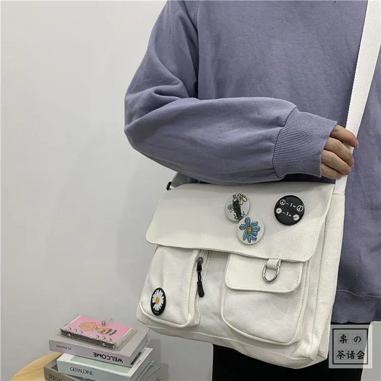 Solid Color Multi-Pocket Crossbody Bags