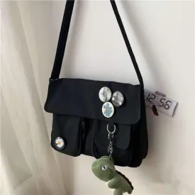 Solid Color Multi-Pocket Crossbody Bags
