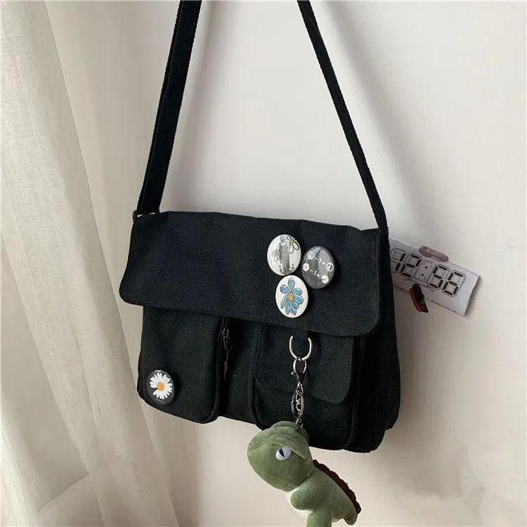 Solid Color Multi-Pocket Crossbody Bags