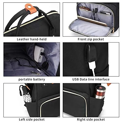 SOWAOVUT Laptop Backpack 15 Inch Casual Daypack Water Resistant Business Travel School Backpack for Women Student