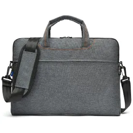 THE CLOWNFISH CoolBELL Water Resistant Nylon Unisex Slim 17.3 inch Laptop Messenger Bag Briefcase Handbag (Grey)
