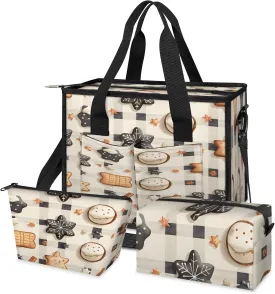 Tote Satchel Bag Set 3PCS for Women, Tote Briefcase Shoulder Handbag Purse Satchels