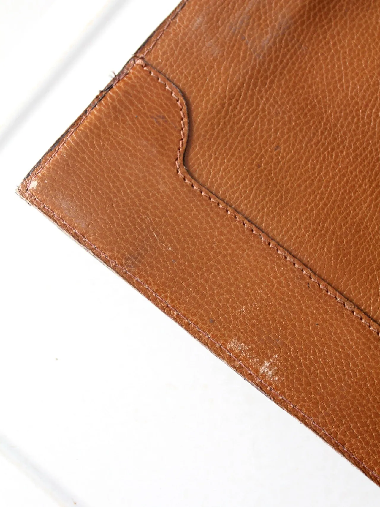 vintage 70s leather messenger bag