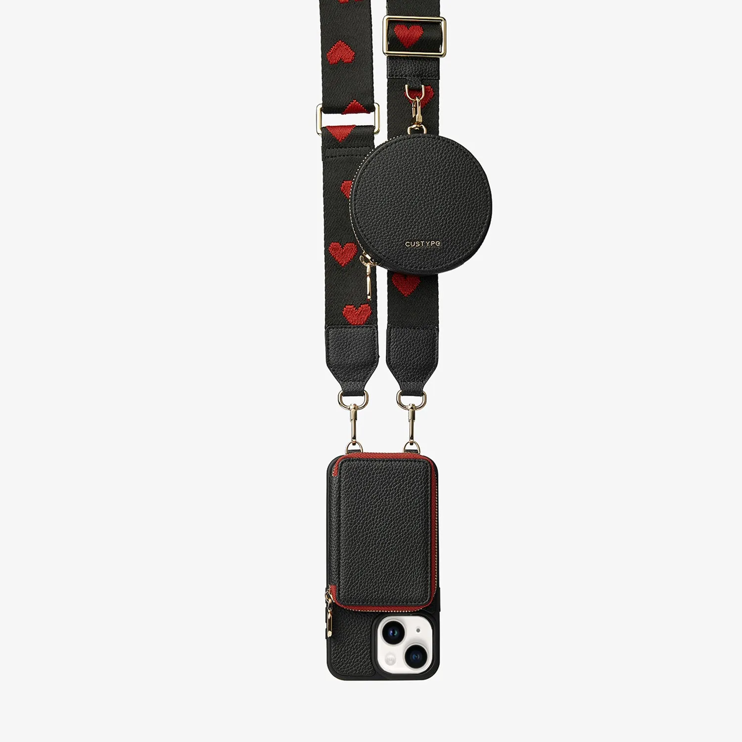 Vivid Kit- Webbing Crossbody Phone Case Round Pouch Set